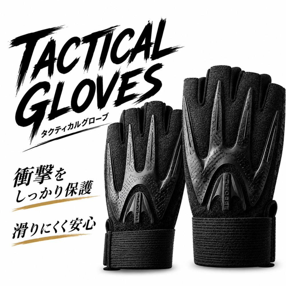 乐天商城 - 【監修デザイン】 SWAT タクティカルグローブ ハーフフィンガー サバゲー用 装備品 コスプレ ミリタリー アウトドア スポーツ バイク 登山 キャンプ 男女兼用 サイズ調整可能 【メーカー30日保証付き】