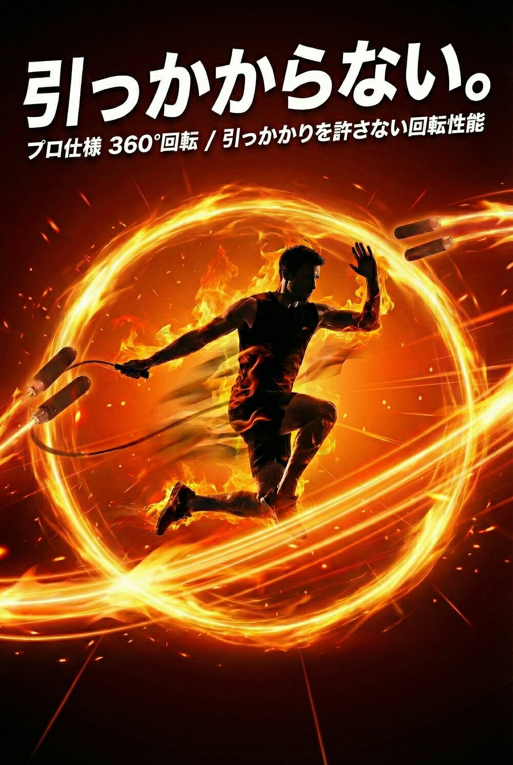 縄跳び プロ仕様 大人用 トレーニング ジム 長さ調整可能 耐久 頑丈 ダイエット フィットネス 【メーカー30日保証付き】 2