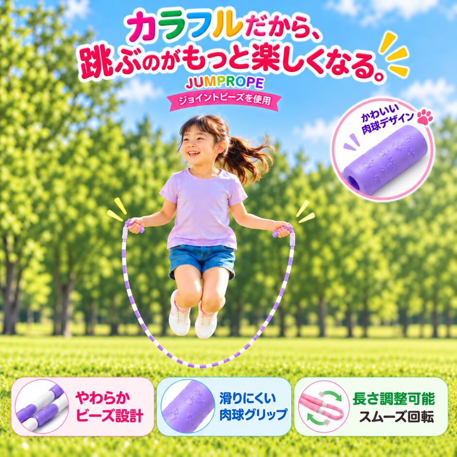 CHIC 子ども用ジョイントビーズ縄跳び