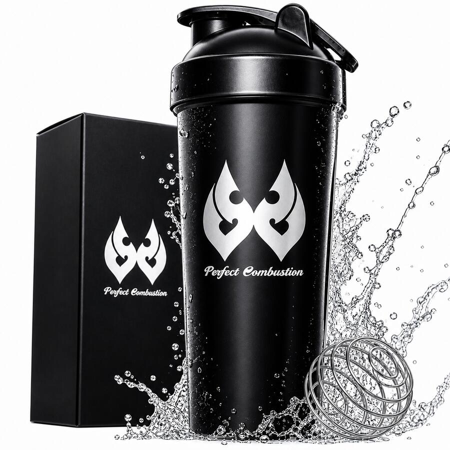 Rakuten - 【漏れない設計】プロテインシェイカー シェイカーボール付 600ml 400ml 漏れ防止 大容量 メモリ付き キャリーループ ジム トレーニング 水筒 【メーカー30日保証付き】