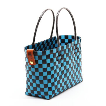 Square S <Wood Blue>シック CHiC カゴバッグ カゴバック プラカゴ レディースバッグ トートバッグ ハンドバッグ ミニバッグ かばん 鞄 丈夫 洗える 軽い 耐水 防水 ランチ スポーツ ゴルフ 散歩 犬 コンビニ 温泉 スーパー銭湯 プレゼント 人気