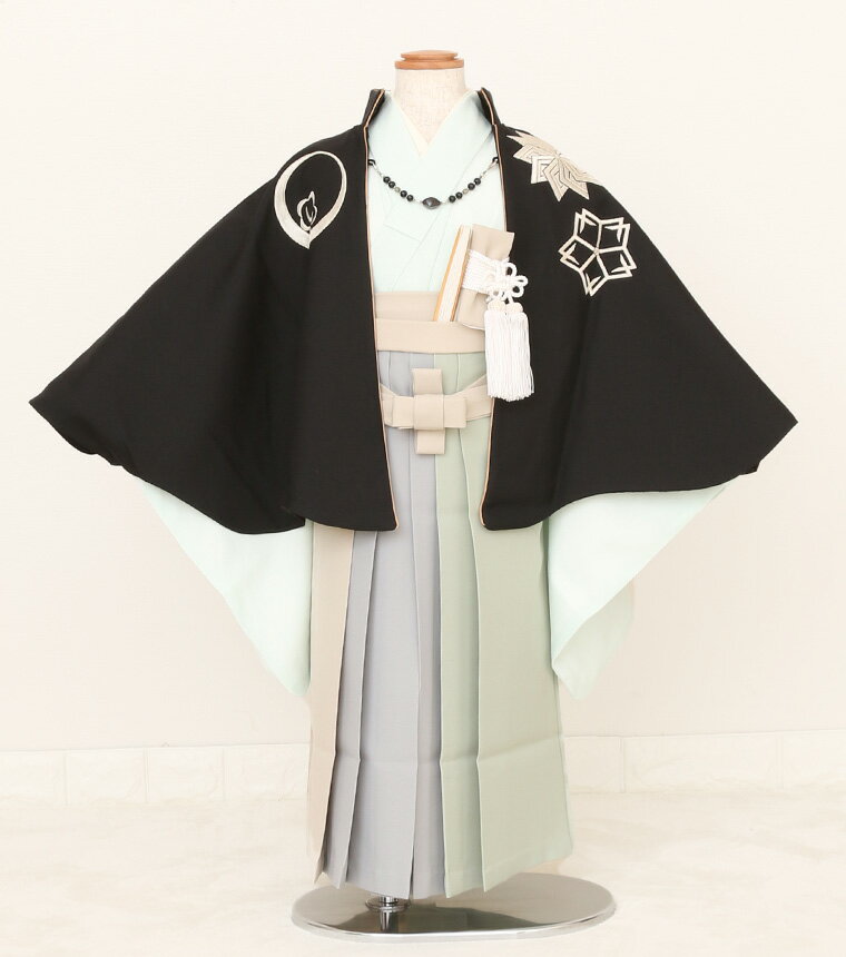 【レンタル】【5-0148】七五三 着物 羽織 袴 5歳 男の子 フルセット 草履 懐剣 角帯 753着物 3泊4日