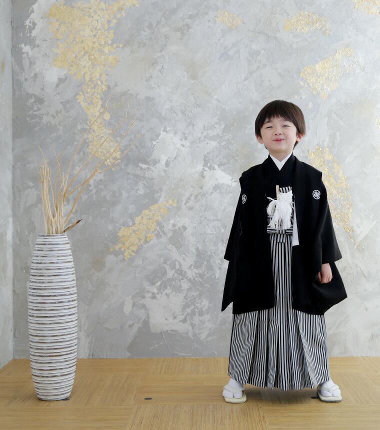 【レンタル】【5-0057】七五三 着物 羽織 袴 5歳 男の子 フルセット 七五三レンタル 七五三着物5歳 七..