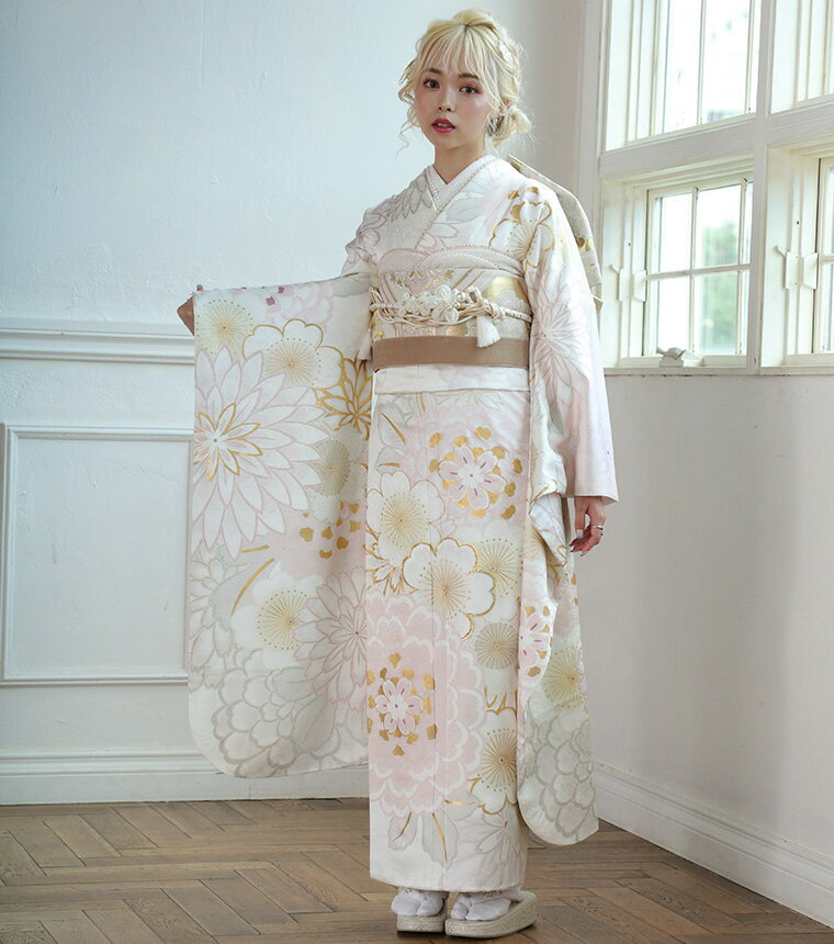 【レンタル】【f-0075】振袖 【2027年成人式ご予約受付中】 フルセットレンタル レンタル17点セット [成人式 晴れの日 振袖 二十歳 正絹][送料無料][4泊5日]