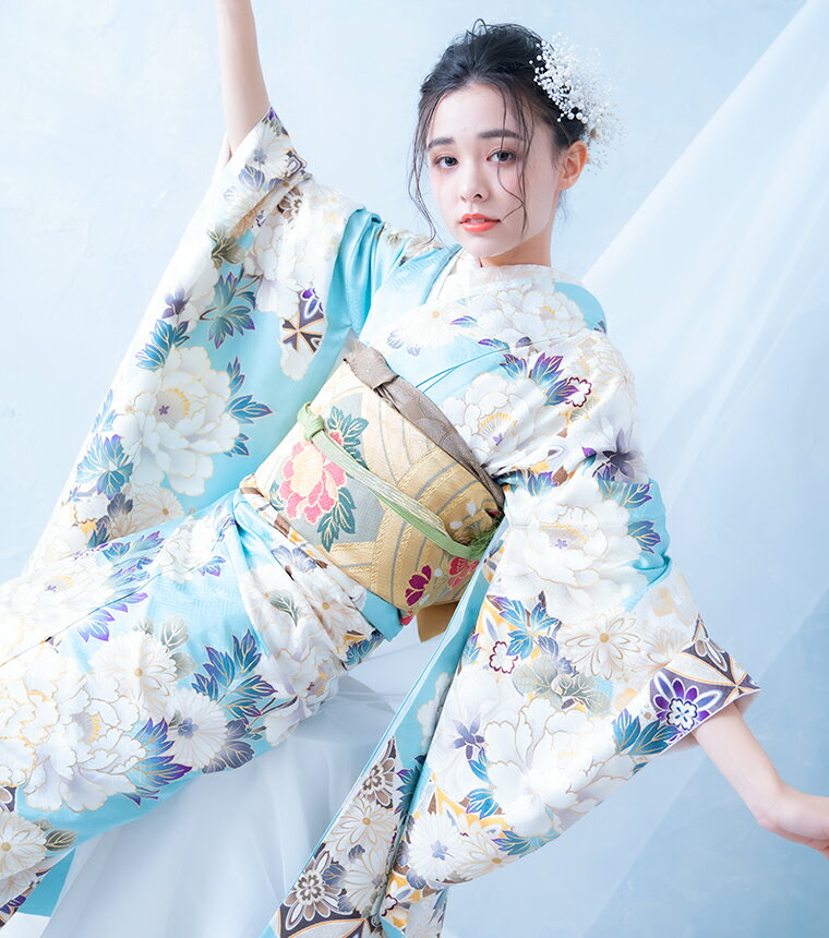 【レンタル】【f-0132】振袖　【2026年成人式ご予約受付中】　フルセットレンタル　レンタル17点セット　[成人式　晴れの日　振袖　二十歳　正絹][送料無料][3泊4日]