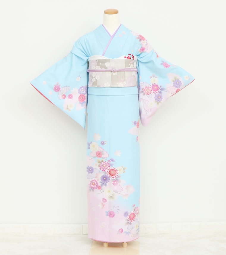 【レンタル】【hm-0049】訪問着 おでかけ着物 15点セット フルセットレンタル 七五三 入学式 卒業式 おでかけ [送料無料][4泊5日]