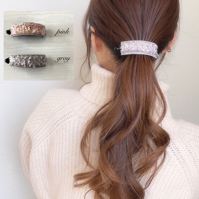 Rakuten - バナナクリップ【side bijou clip】ヘアアクセサリー ヘアクリップ クリスマス　プレゼント リボン 花 バレッタ バナナクリップアーチ型 大きめ 小さめ しっかり シンプル 黒 高級 スカーフ 可愛い おしゃれ バンスクリップ パーティー 左利き