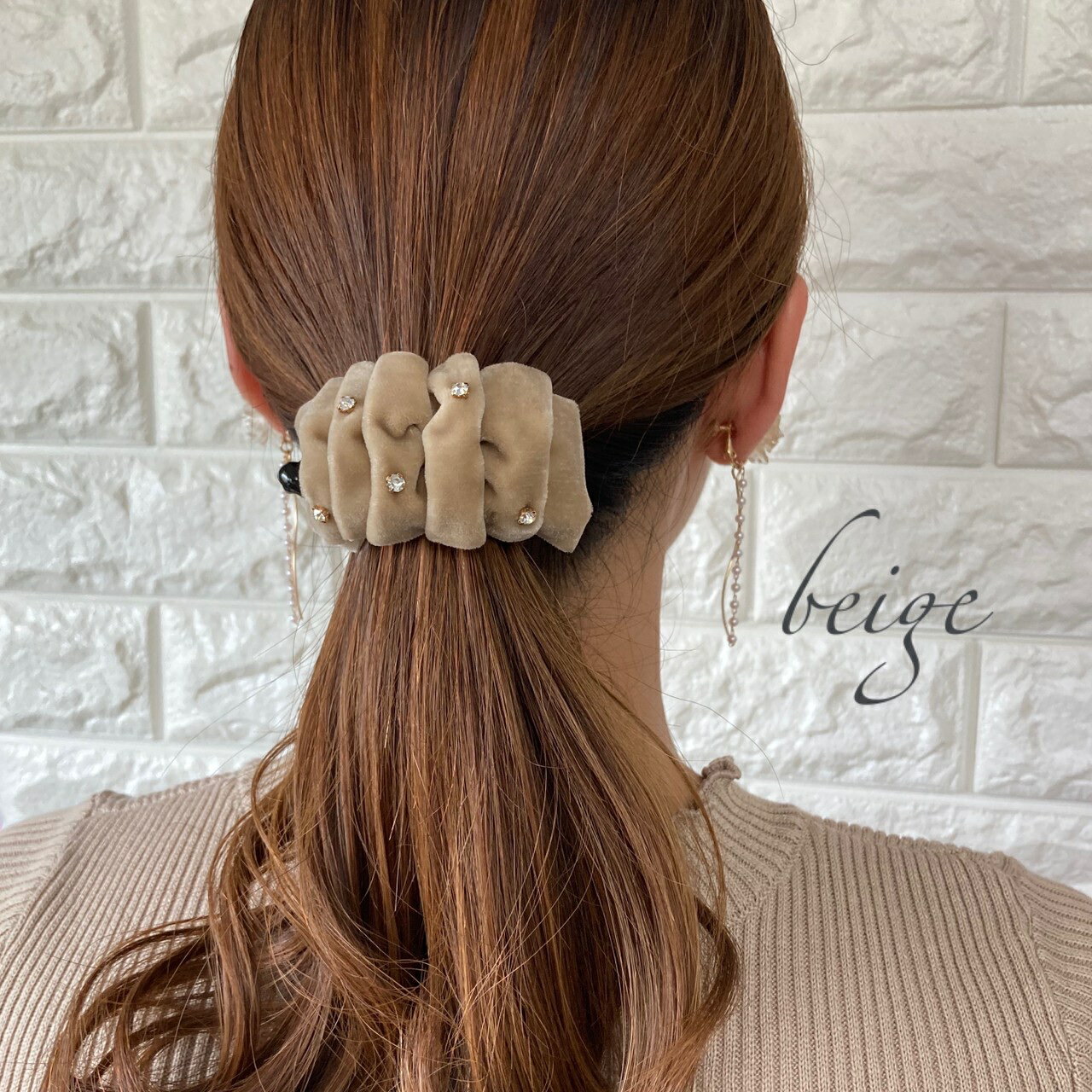 【marshmallow winter ribbon】ヘアアクセサリー ヘアクリップ バナナクリップ 　...