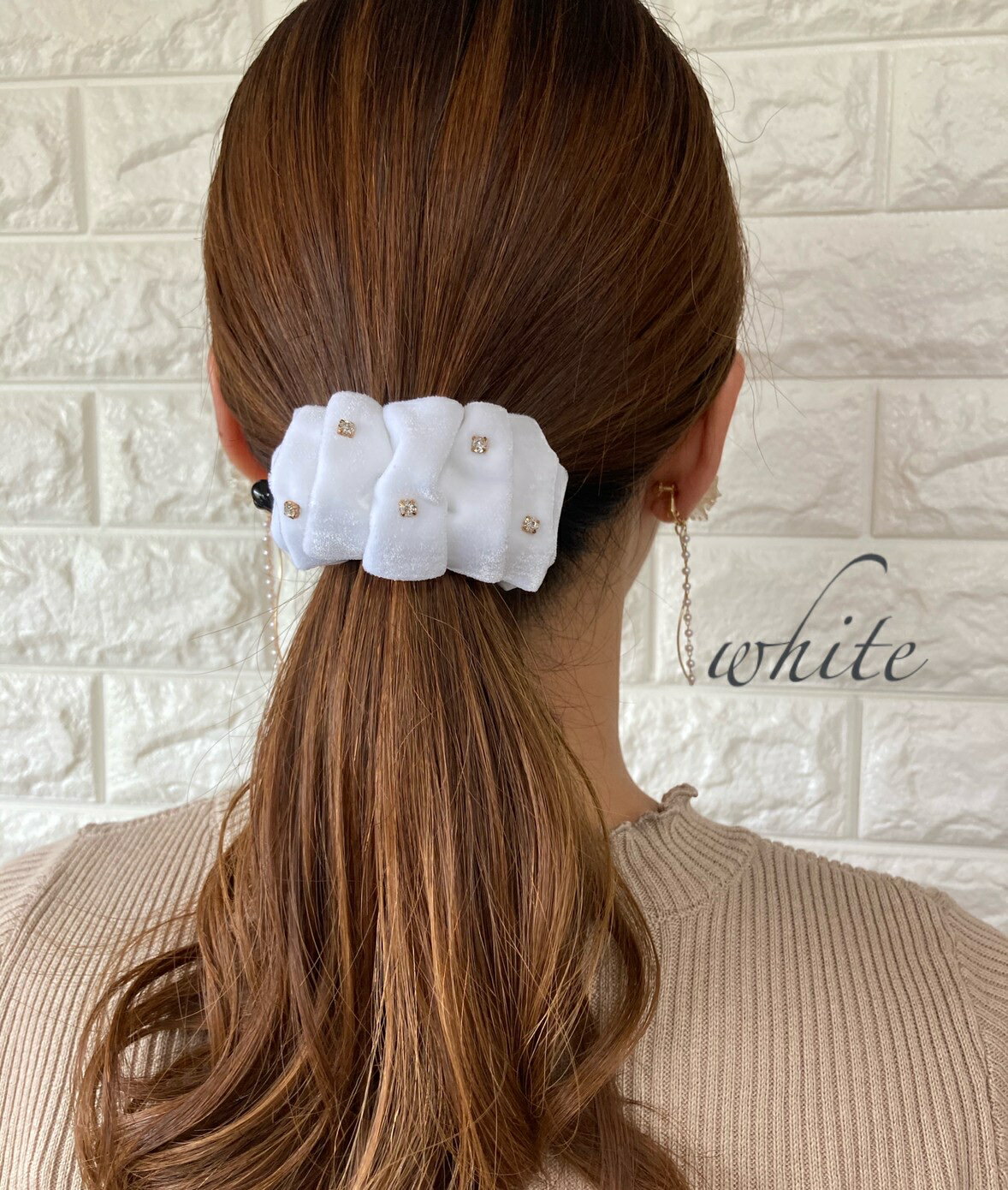 【marshmallow winter ribbon】ヘアアクセサリー ヘアクリップ バナナクリップ 　...