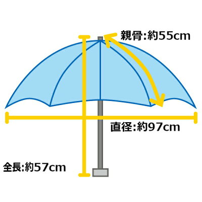 ウォーターフロント耐風傘カラフルTFA-3F55-UH