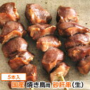 焼き鳥 和歌山県産 砂肝串 5本入 (生串 未調理) 国産鶏肉 専門店の本格やきとり ご自宅で BBQに焼鳥 【紀の国みかん鶏での代用出荷】