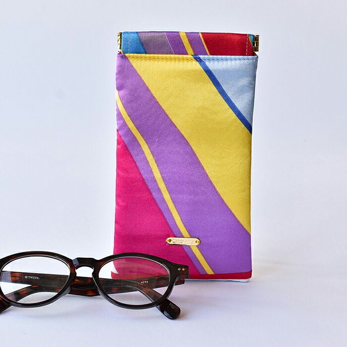 Rakuten - GLASSES POUCH グラスポーチ メガネケース メガネ入れ スカーフポーチ 一点ものポーチ マチなし バネ口ポーチ バッグ整理 旅行. かわいい おしゃれ 人気 上品 新生活 習い事 プレゼント プチギフト 贈り物 ギフト 女性 誕生日 Chicolatte チコラッテ