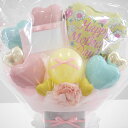 早割 母の日 プレゼント 花以外 バルーン カーネーション バルーンギフト お祝い 花束 飾り付け 花 卓上 バルーン電報 【 かわいい 花柄 アレンジメント ...