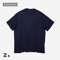 【ウール Tシャツ】メリノウール 半袖 クルーネック メンズ ギフト プレゼント 誕生日 日本製 シンプル Ameriyas アメリヤス / メリノウール100% Tシャツ