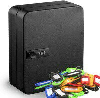 【P11倍_ワンダフルデー】キーボックス キーケース 壁掛け 暗証番号タイプ 鍵収納 オフィス用 家庭用 28キー ブラック 黒