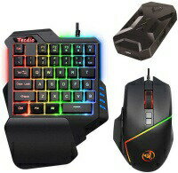 【ポイント5倍_お買い物マラソン】片手キーボード マウス コンバーター セット switch対応 キーボード マウスセット Switch/switch lite/PS4/PS3/Xbox対応 ヘッドセット対応 RGB ゲーミングキーボード 最大6400DPI FPS/TPS/RPG/RTS