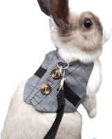 ウサギ 猫 ハーネス 伸縮 リード 調整可能 小動物用 お散歩用リード かわいい 小動物お出かけ用品 矮小ウサギに最適 ペット用品 小型ペット リード ハーネス セット