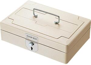 【ポイント5倍_お買い物マラソン】スチール印箱 印鑑ケース 印鑑ボックス 印鑑 貴重品 ケース スチール 作業効率 出し入れしやすい 仕切り板 鍵付き 持ち運び　特2 IB-22