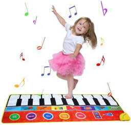 【P12倍_お買い物マラソン】ピアノ おもちゃ こども 知育玩具 音楽マット 8種楽器 録音 再生 148*60cm 大きいサイズ