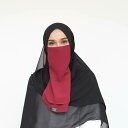 ニコブMaira Face Mask Ladies Wear Niqab Moslem Burqa Chiffon ニカブ　ルバンド　ムスリムフェイスカバー　レディース　ムスリムマスク