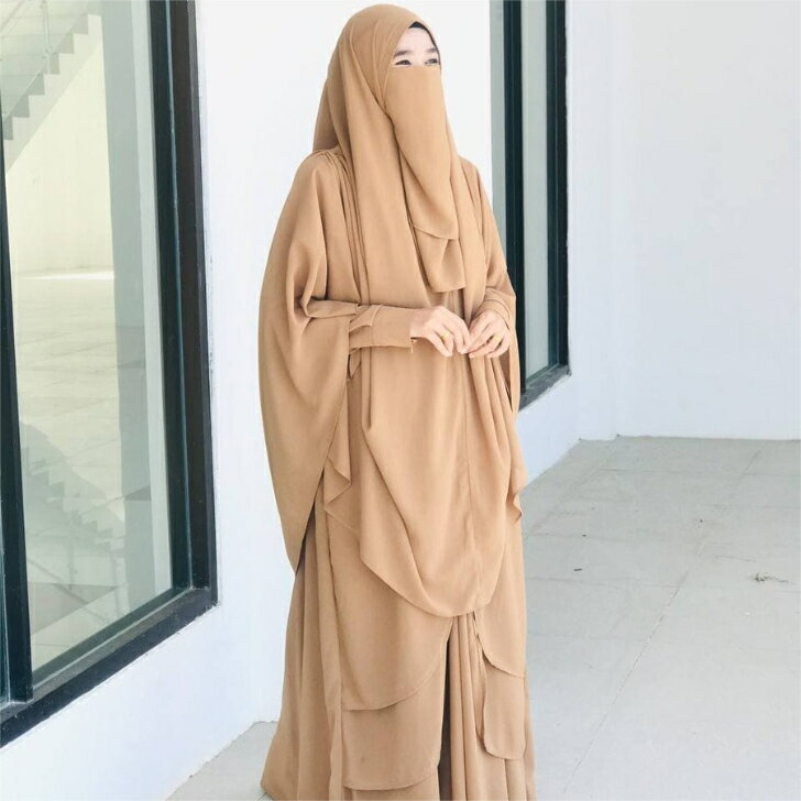 ムスリムロングドレスセット Yasmina Woman Dress Muslim Dress Long Dress Maxi Dress Woman Brief Style Muslim Abaya Muslim Abaya Indonesia Styleドレス エレガント 女性 礼拝 礼拝服 ムスリム イスラム教 宗教 民族衣装 高級感 ヒジャブ付き hijab セット レディース