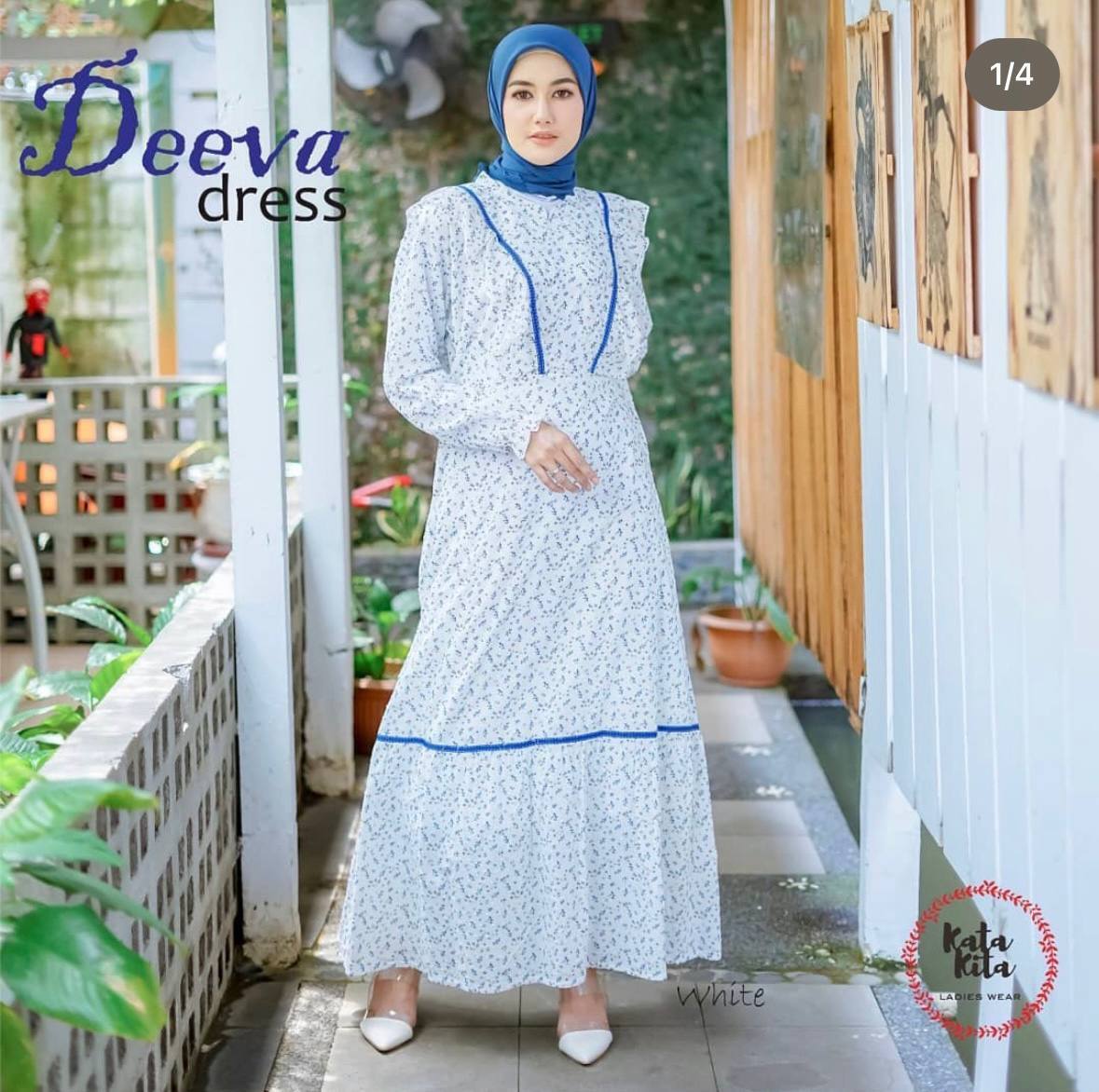 ムスリムロングドレス(ヒジャブ別売) Deeva Abaya Floral pattern Moslem Woman Dress Long Maxi Casual Indonesia Styleドレス 花柄 カジュアル エレガント 女性 礼拝 礼拝服 ムスリム イスラム教 宗教 民族衣装 高級感