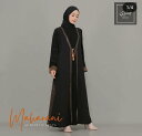 ムスリムロングドレス(ヒジャブ ニコブ別売) Maharani Black Abaya Long Dress Muslim Woman Dress Maxi Dress Woman Brief Style Muslim ドレス エレガント 女性 礼拝 礼拝服 ムスリム イスラム教 宗教 民族衣装 高級感