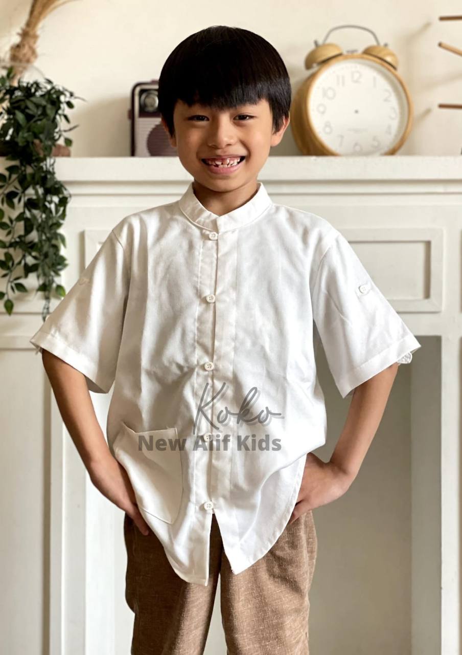 New Alif For Boys (muslim shirt kids) シャツ ムスリム イスラム教 民族衣装 子供 宗教 礼拝 子供服 子ども こども キッズ ジュニア 礼拝 用