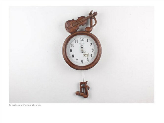 掛け時計 バイオリン 振り子時計 壁掛け時計 おしゃれ 掛時計 北欧 時計 インテリア 振り子時計 韓国 インテリア