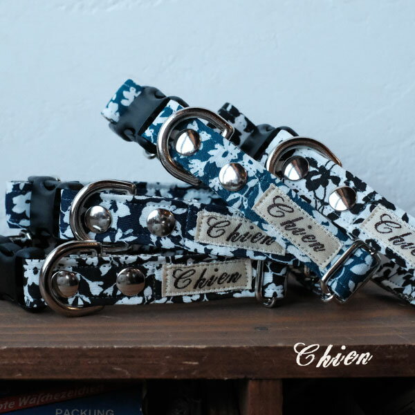 お試し首輪☆第50弾 1.5cm幅SummerFlowerシリーズ　カラー 首輪 くびわ　ボーダー