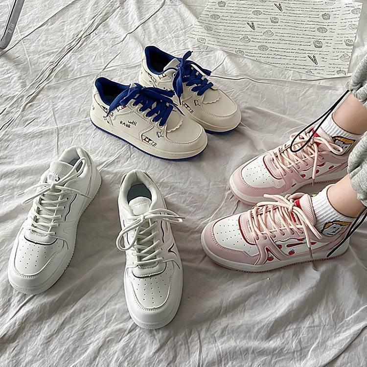 レディースファッション スニーカー ローカット 紐靴 靴紐 フラット レザー調 歩きやすい かわいい ストリート ルーズ ラフ かっこいい シンプル