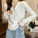 パーカー レディース 長袖パーカー フード付き トップス プルオーバー 無地 カジュアル シンプル スリム 着痩せ 春秋 おしゃれ 薄手
