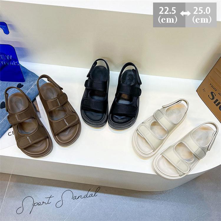 厚底 サンダル レディース スポーツサンダル 歩きやすい 走れる スポーツシューズ アウトドア カジュアル 夏向き フラットソール ビーチサンダル ぺたんこ