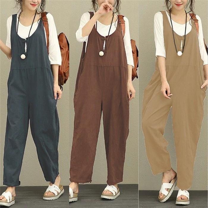 オールインワン サロペット オーバーサイズサロペット サロペットパンツ レディース オーバーオール カジュアル おしゃれ ゆったり 春 夏 コーデ 無地 6色