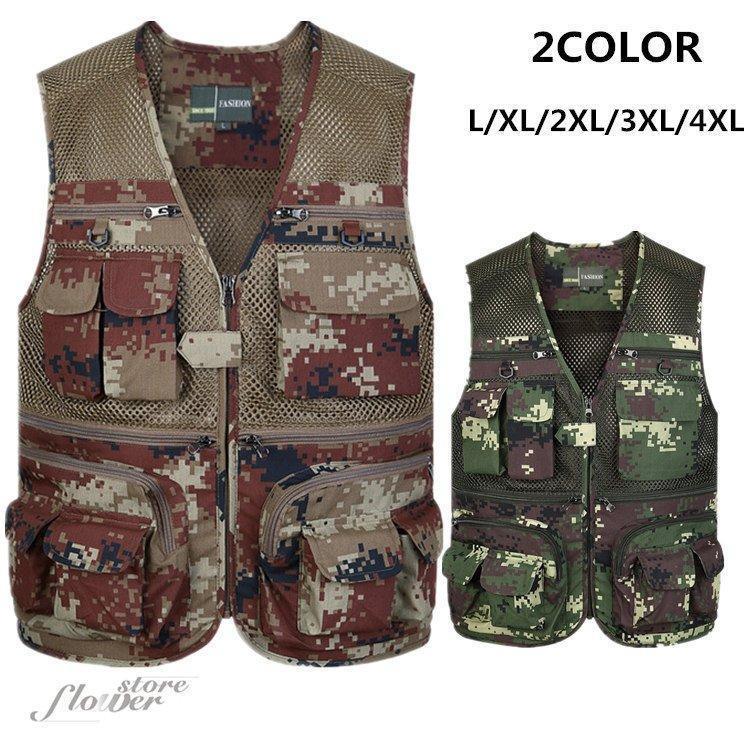 ベスト メンズ ジレ 夏 多機能ベスト ノースリーブ サマージャケット 多機能ベスト メッシュ お釣りベスト アウトドア 前開 カジュアル 夏 薄手(4.0)