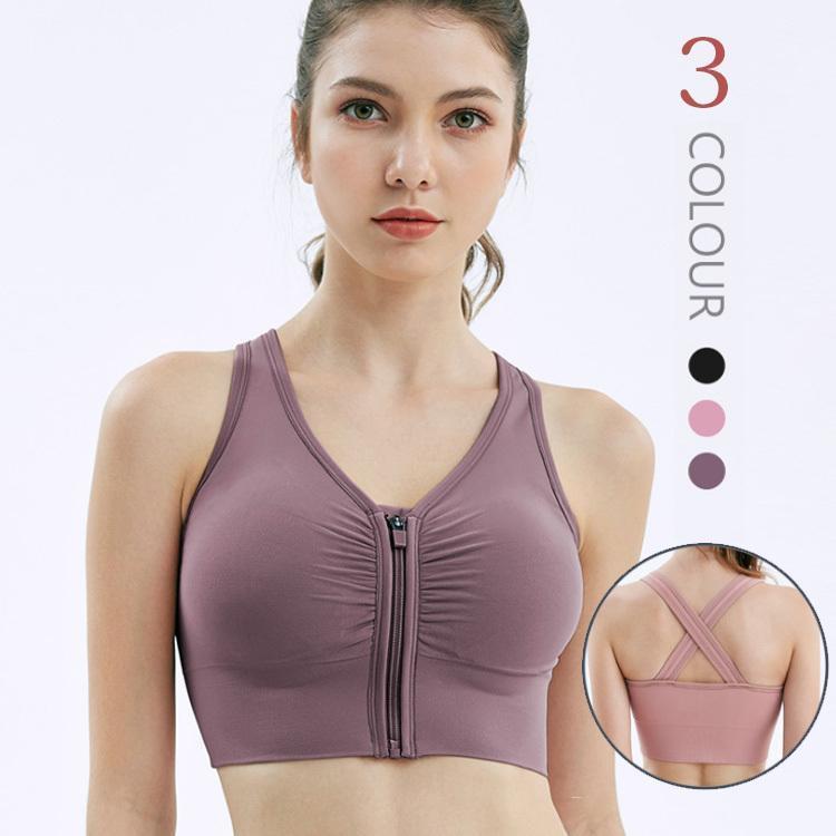 スポーツブラ スポブラ下着レディース クロス ヨガブラジャー揺れない ノンワイヤー前開き カップ付き インナー ウォーキング トレーニング フィットネス ブラ