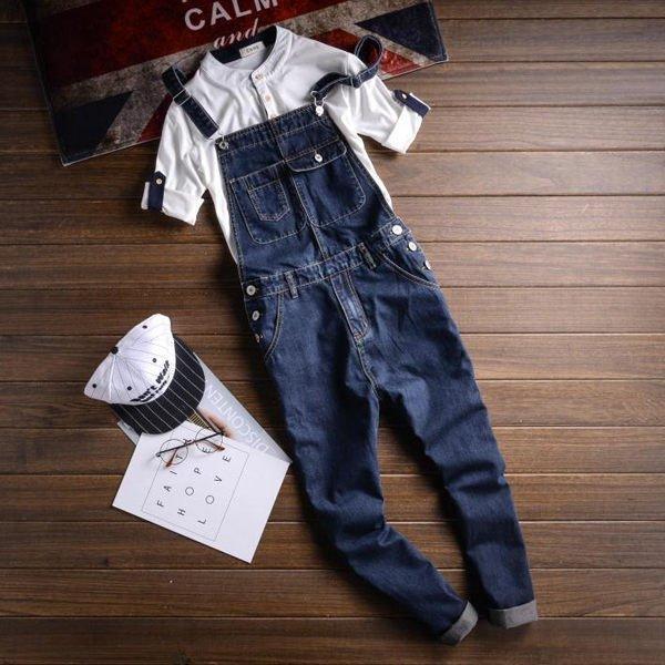 サロペット メンズ オールインワン つなぎ デニムパンツ ジョーカーパンツ カップル お揃いコーデ 春 春服 大きいサイズ 韓国 ファッション