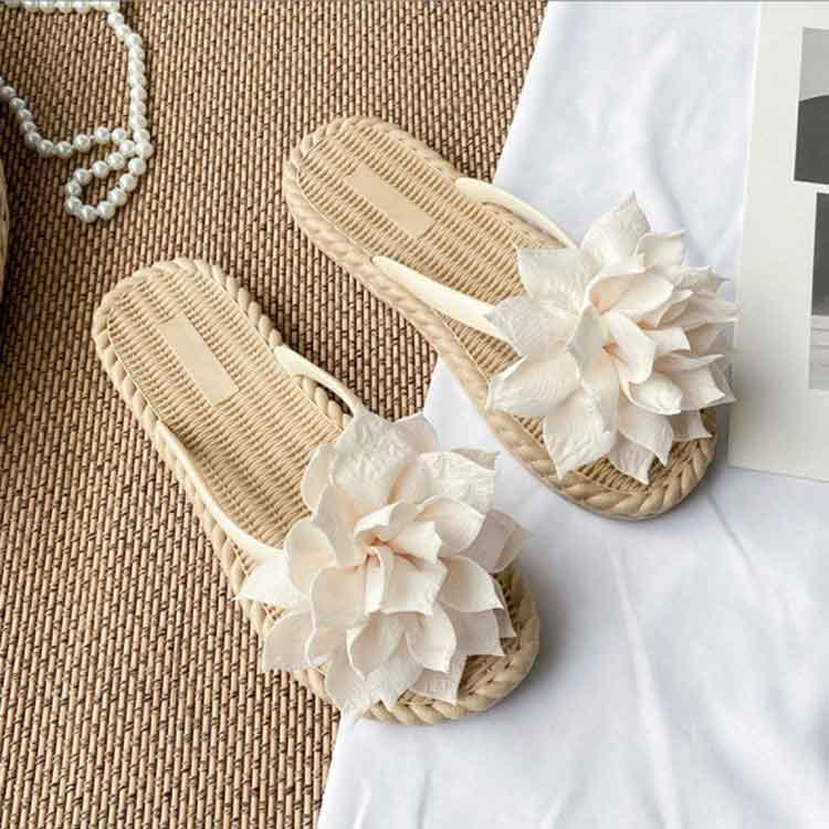 痛くない サンダル スリッパサンダル レディース かわいい おしゃれ かかとなし 可愛い 滑り止め 花柄 サンダル 夏 スリッパ 軽い プール ビー 3