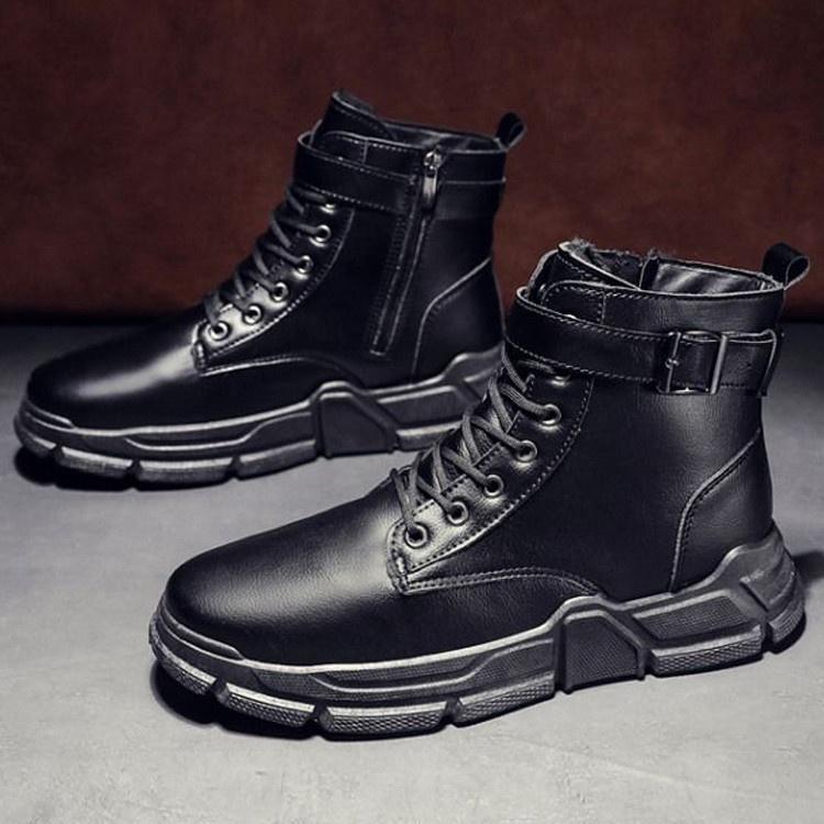 メンズ ショートブーツ ブーツ ワークブーツ 靴 サイドジップ ハイカット メンズブーツ エンジニアブーツ バイクブーツ ミリタリーブーツ マウンテンブーツ