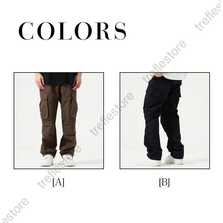 パンツ メンズ ヒョウ柄 迷彩柄 ゆったり ストレート ワークパンツ カーゴパンツ 普段使い ズボン ボトムス ブラウン グリーン XS S M L XL