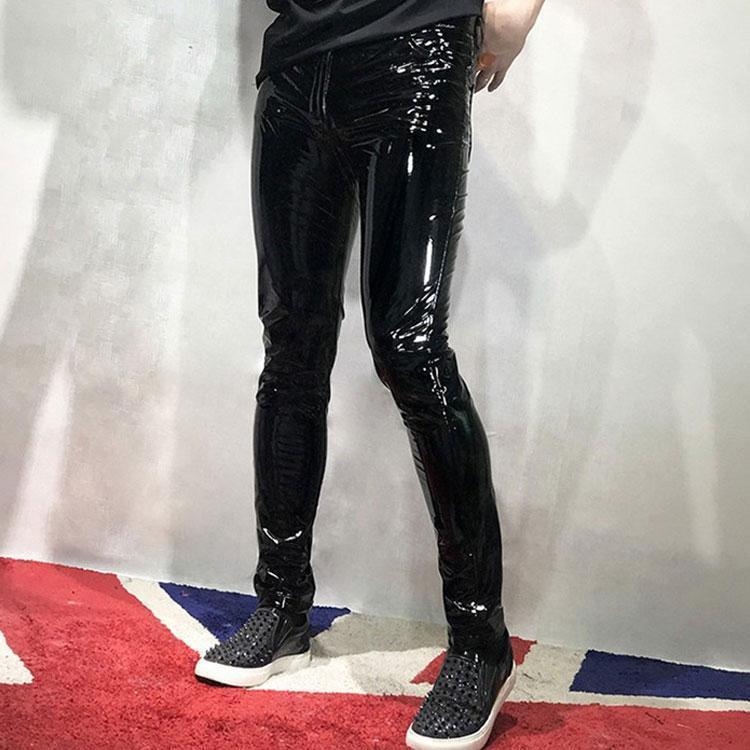 メンズ革パン 春秋冬 レザーパンツ トレンド おしゃれ バイクパンツ ロングパンツ スリム スキニー モ..