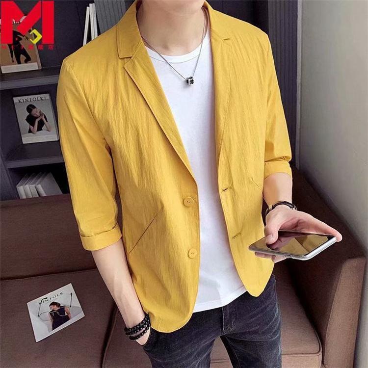 Tailored Jacket - M−4XLサイズ！サマージャケット メンズ 7分袖ジャケット テーラードジャケット テーラード ジャケット 夏用 ジャケット 5分袖 7分袖 カジュア