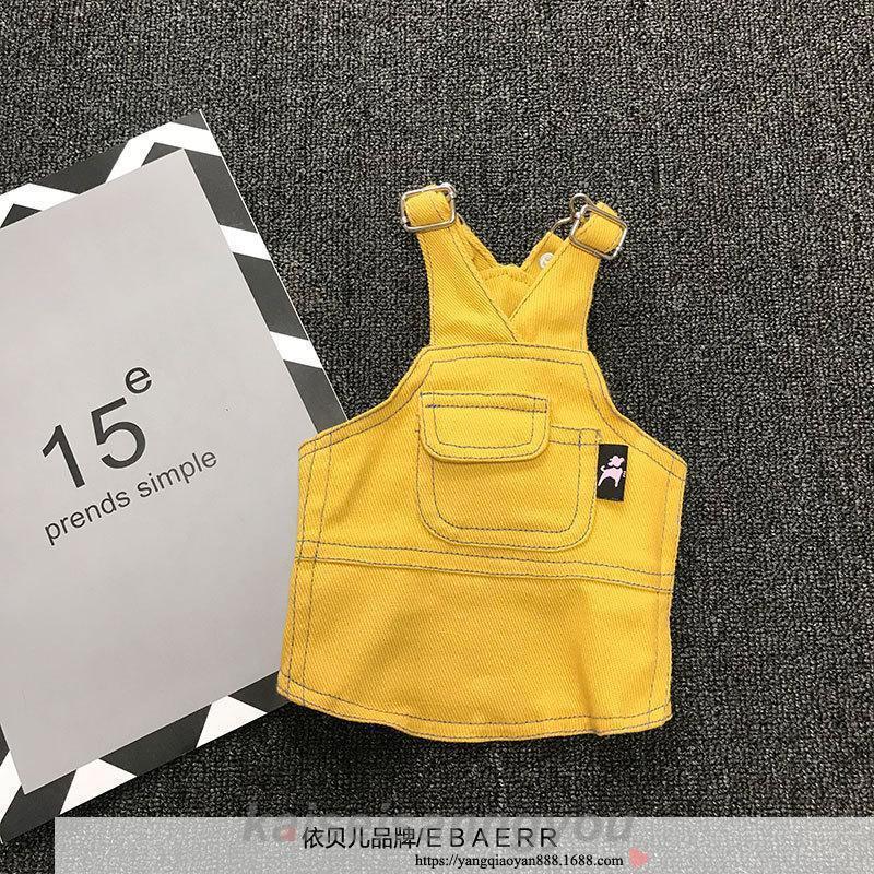 犬 服 ペット カラフル デニム オーバーオール ドッグ ドッグウェア 犬服 猫の服 小型犬 中型犬 2