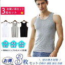 メンズ インナー 肌着 3枚組 タンクトップ ノースリーブ リブニット ランニング インナーシャツ フィットネス 無地 下着 Tシャツ トップス 細身