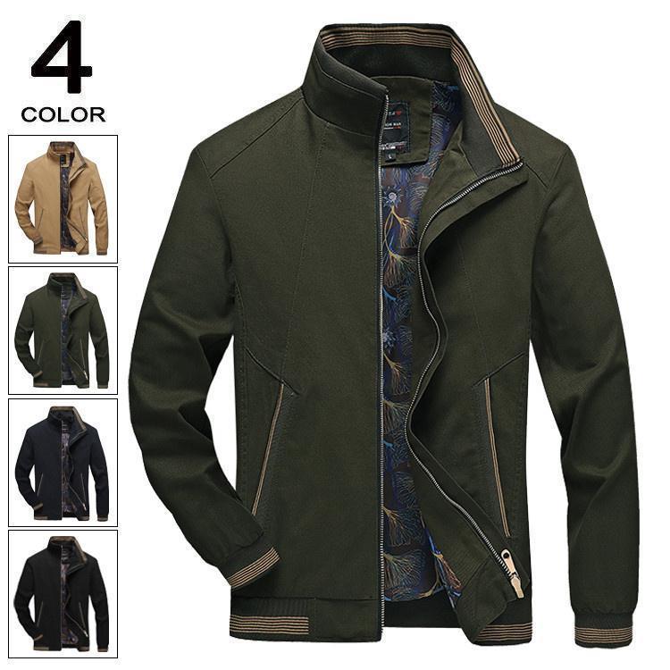 Military Jacket - メンズ ジャケット ミリタリージャケット アウター ジャンパー 秋服 スタンドカラー 作業服 メンズアウター