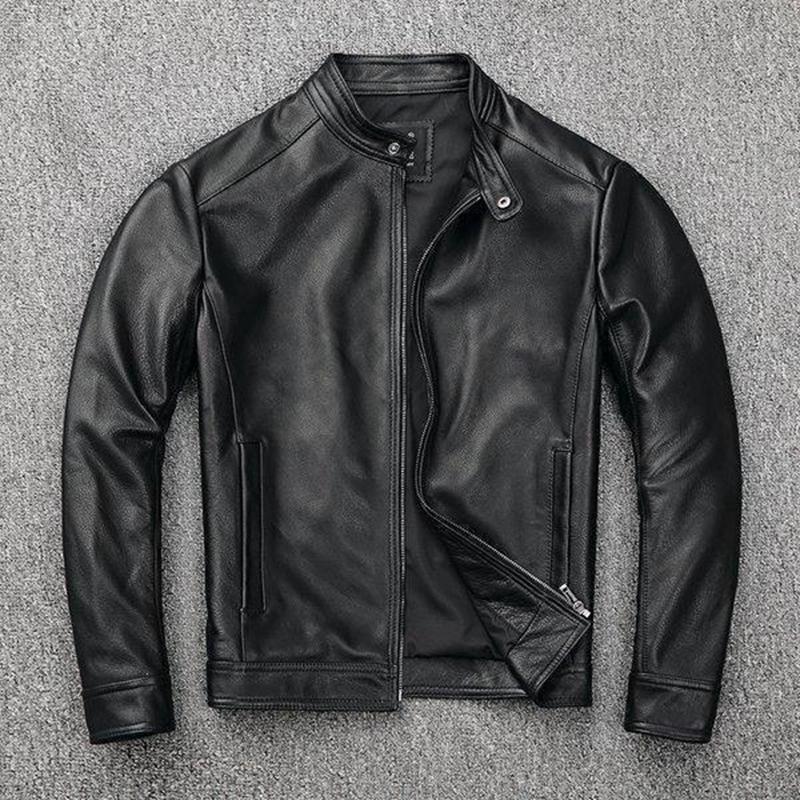 樂天商城 - 革ジャン レザージャケット メンズ バイク ライダース 牛革 シングル ショート スリムタイプ 細身 ブランド ジャケット ミリタリー レザーコート
