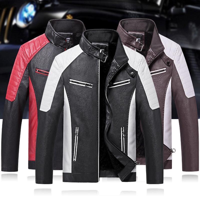 レザージャケット メンズ 革ジャン ライダースジャケット PUレザー PU革 バイクジャケット レザー 革ジャケット フルジップ スリムフィット