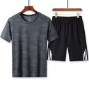 メンズ 夏用 上下セット 2点セット Tシャツ パンツ ジャージ 男子用 スポーツウェア セットアップ 運動 カジュアル 吸汗 速乾 通気