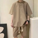 メンズ 夏用 上下セット 2点セット Tシャツ パンツ ジャージ 男子用 スポーツウェア セットアップ 運動 カジュアル 吸汗 速乾 通気