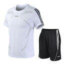 メンズ 夏用 上下セット 2点セット Tシャツ パンツ ジャージ 男子用 スポーツウェア セットアップ 運動 カジュアル 吸汗 速乾 通気
